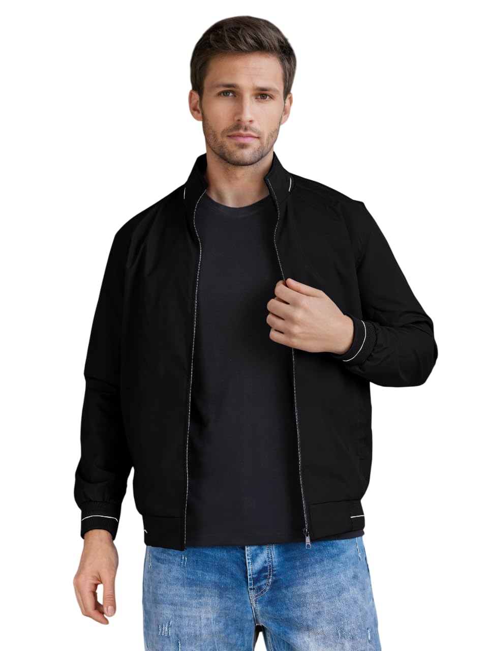 Men's Bomber Jacket | Lightweight Casual Zip-Up Jacket | Stylish Slim Fit Outerwear for All Seasons - Image 8