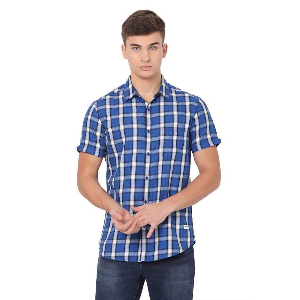 Checks Cotton Slim Fit Mens Casual Shirt - Image 11