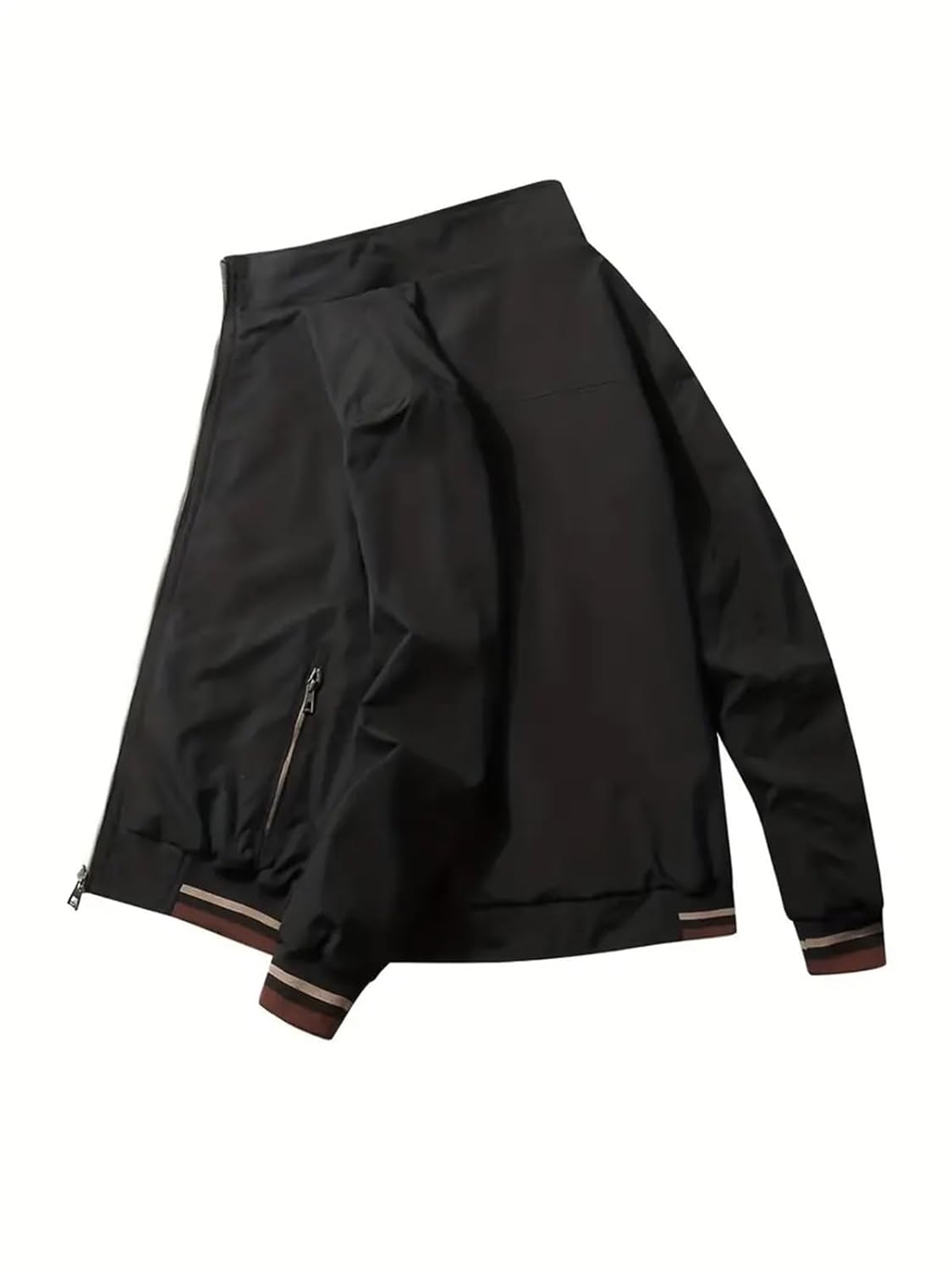 men jackets || bomber jacket for men || Lightweight Outwear Sportswear Polyester Standard Length Bomber Jacket - Image 3