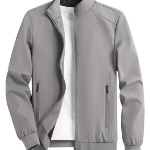 Men's Polyester Standard Length Bomber Jacket