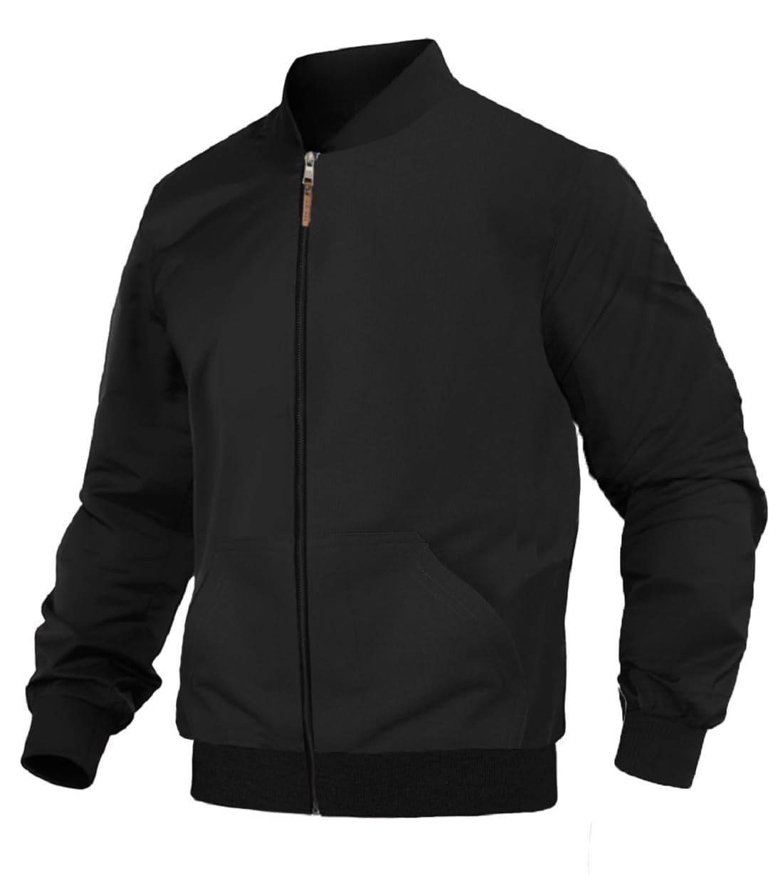 CASUAL JACKET for Men's Regular Fit Loopknit Bomber Jacket with Zipper Closure and 2 Side Pockets (Color Maroon)