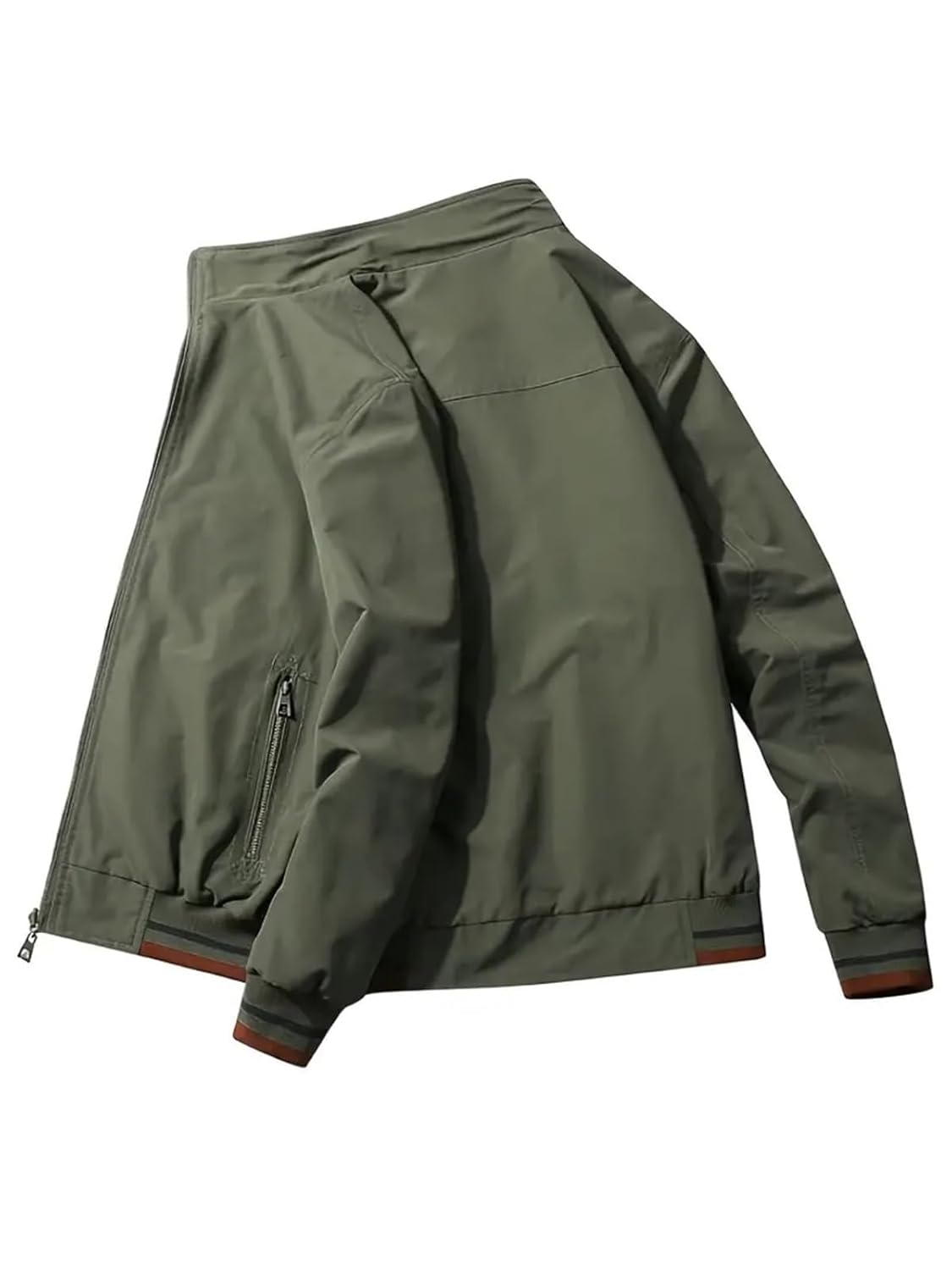 men jackets || bomber jacket for men || Lightweight Outwear Sportswear Polyester Standard Length Bomber Jacket - Image 13