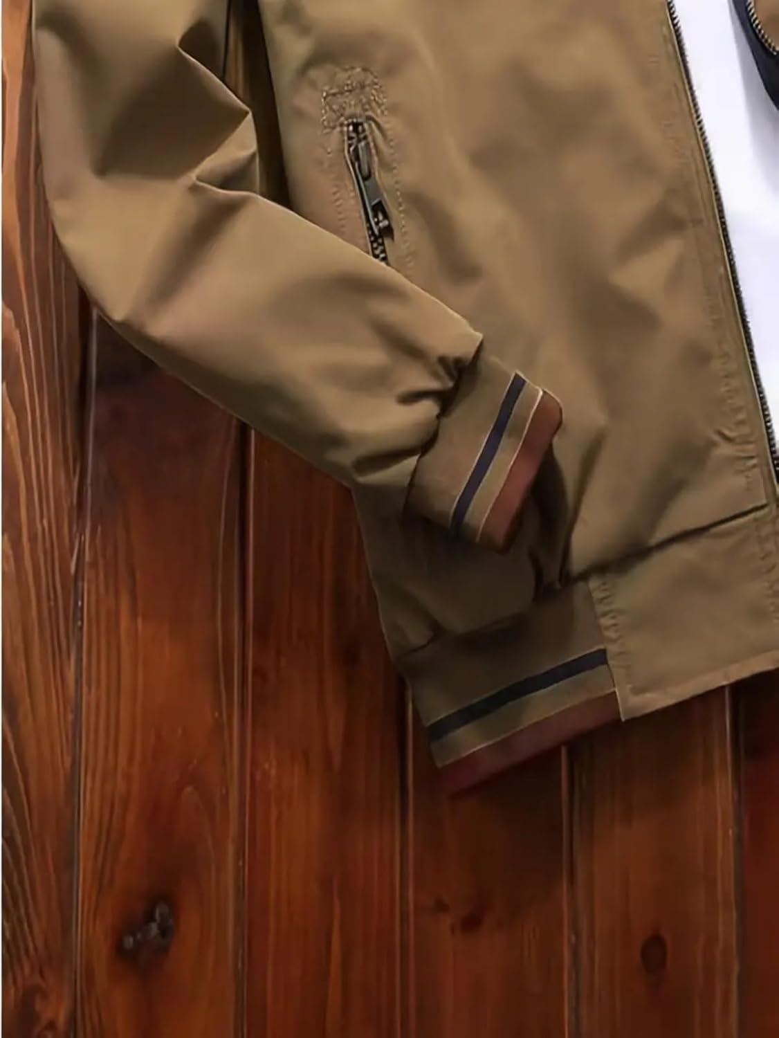 men jackets || bomber jacket for men || Lightweight Outwear Sportswear Polyester Standard Length Bomber Jacket - Image 9