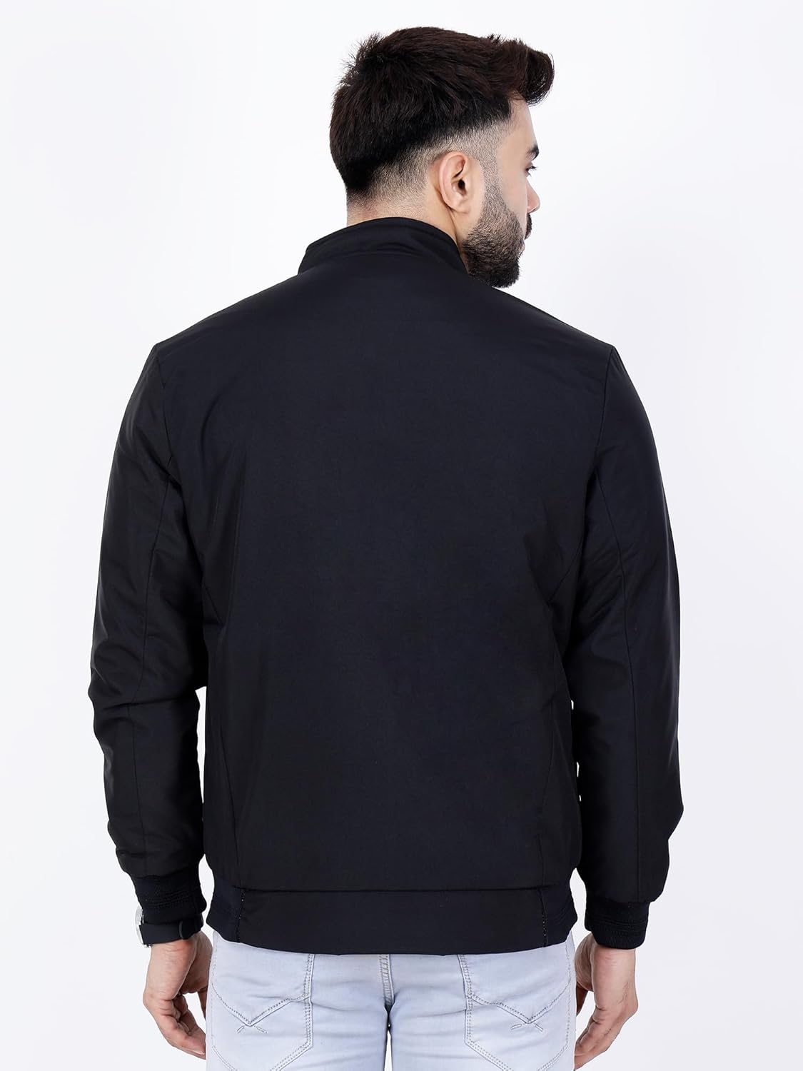 Full Sleeves Bomber Jacket for Men | TPU Men's Standing Collar Lightweight Winter Jacket, Regular Fit - Image 29