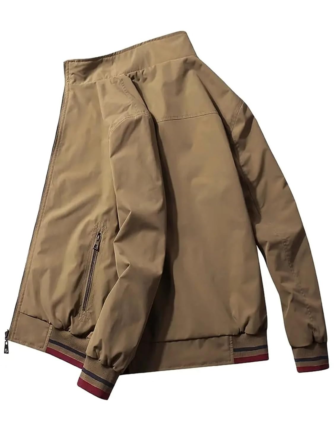 men jackets || bomber jacket for men || Lightweight Outwear Sportswear Polyester Standard Length Bomber Jacket - Image 8
