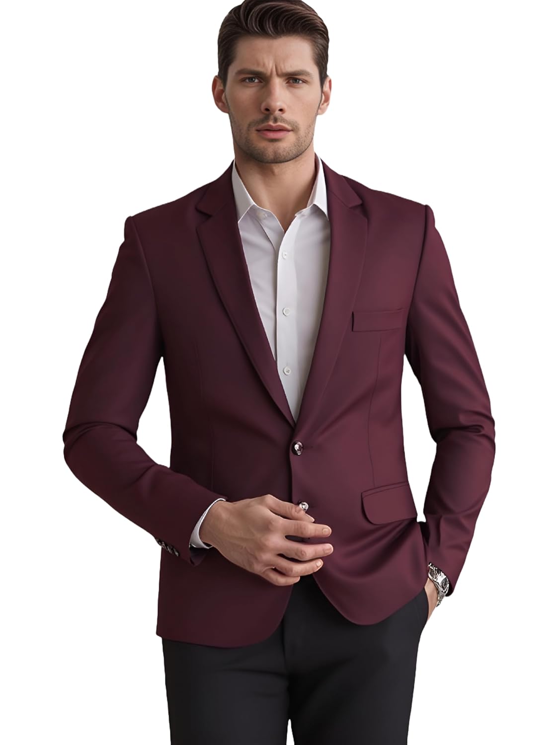 Men Blazer, Versatile Blazer for Men Ideal for All Purpose Causal, Formal, Festival, Party, Color Black.