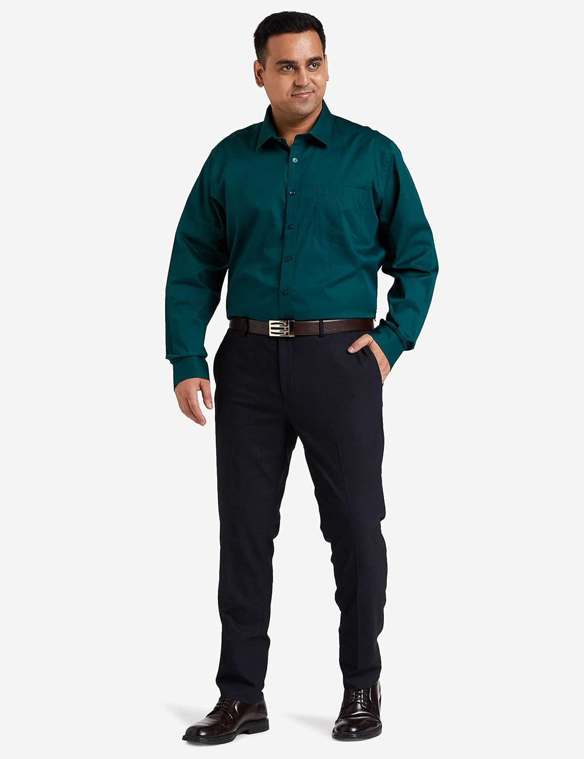 Men's Cotton Rich Formal Shirt | Plain | Half Sleeve - Regular Fit (Available in Plus Size) - Image 5