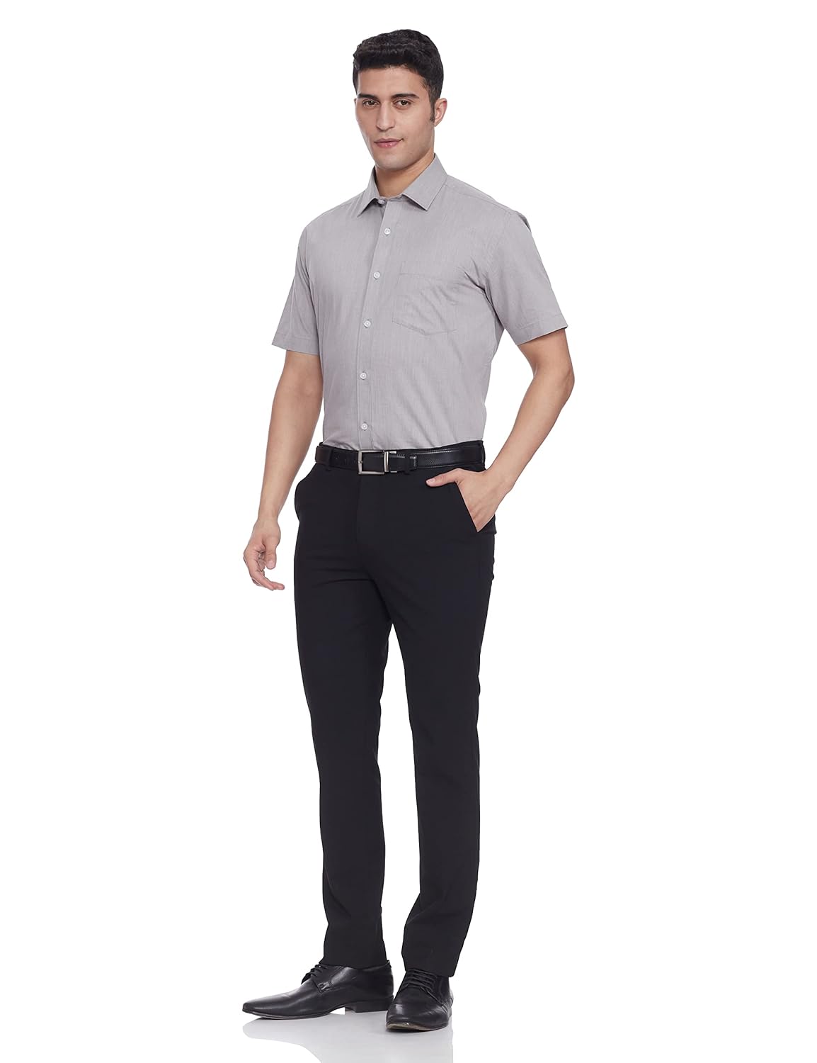 Men's Cotton Rich Formal Shirt | Plain | Half Sleeve - Regular Fit (Available in Plus Size) - Image 6