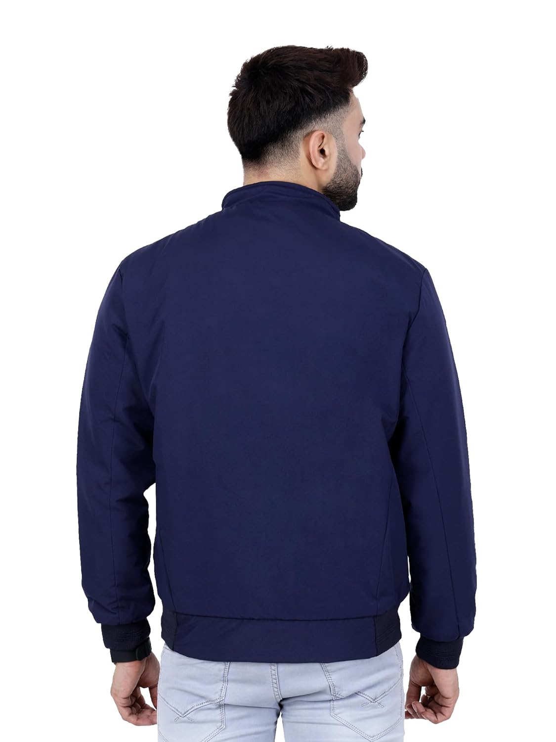 Full Sleeves Bomber Jacket for Men | TPU Men's Standing Collar Lightweight Winter Jacket, Regular Fit - Image 5