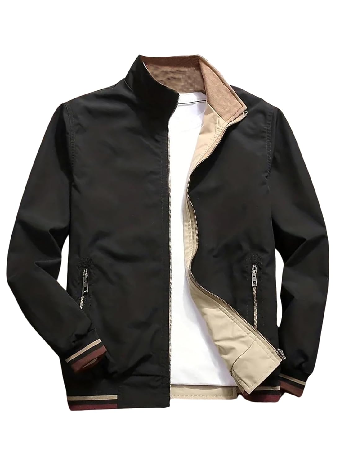 men jackets || bomber jacket for men || Lightweight Outwear Sportswear Polyester Standard Length Bomber Jacket