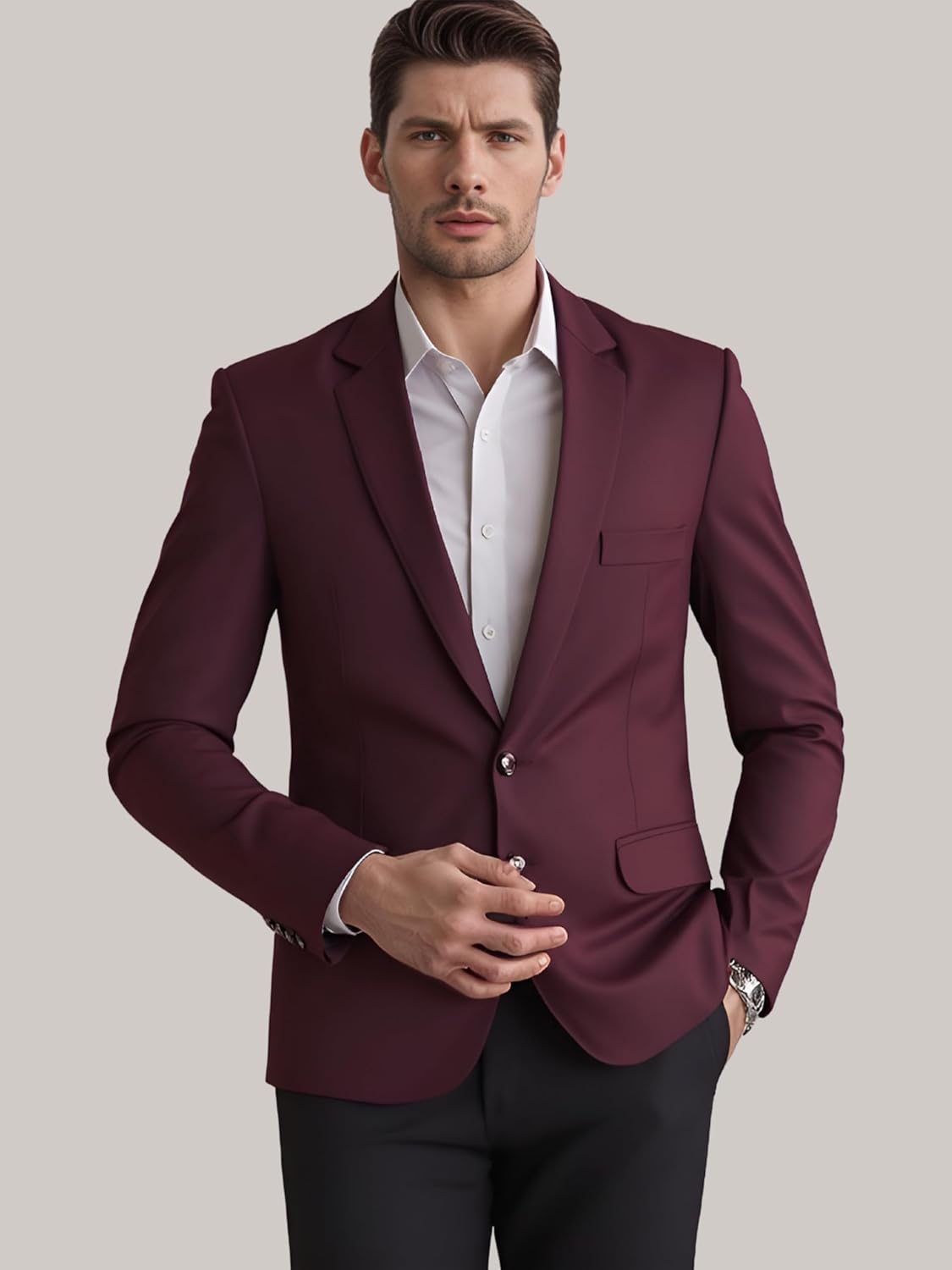 Men Blazer, Versatile Blazer for Men Ideal for All Purpose Causal, Formal, Festival, Party, Color Black. - Image 8