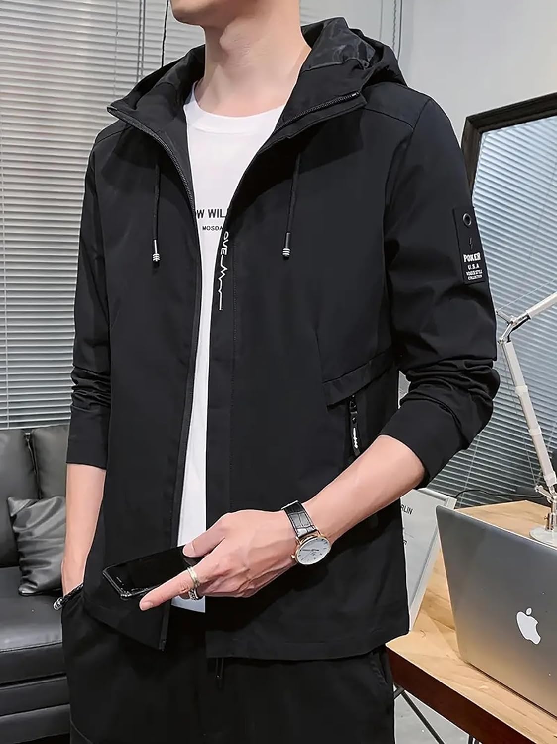 Jackets || Bomber Jacket For Men || Lightweight Outwear Sportswear Bomber Standard Length Jacket - Image 13