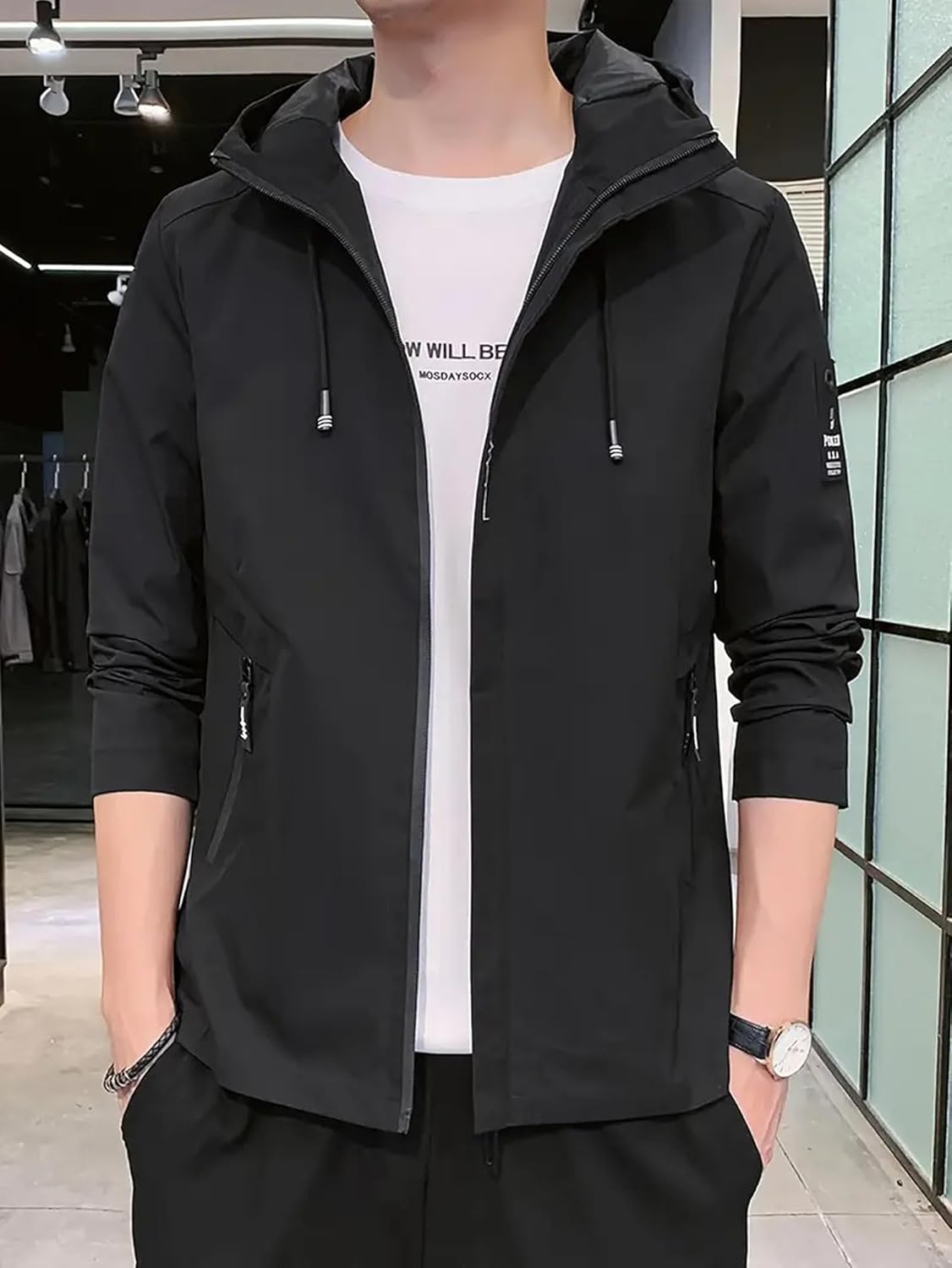 Jackets || Bomber Jacket For Men || Lightweight Outwear Sportswear Bomber Standard Length Jacket - Image 14
