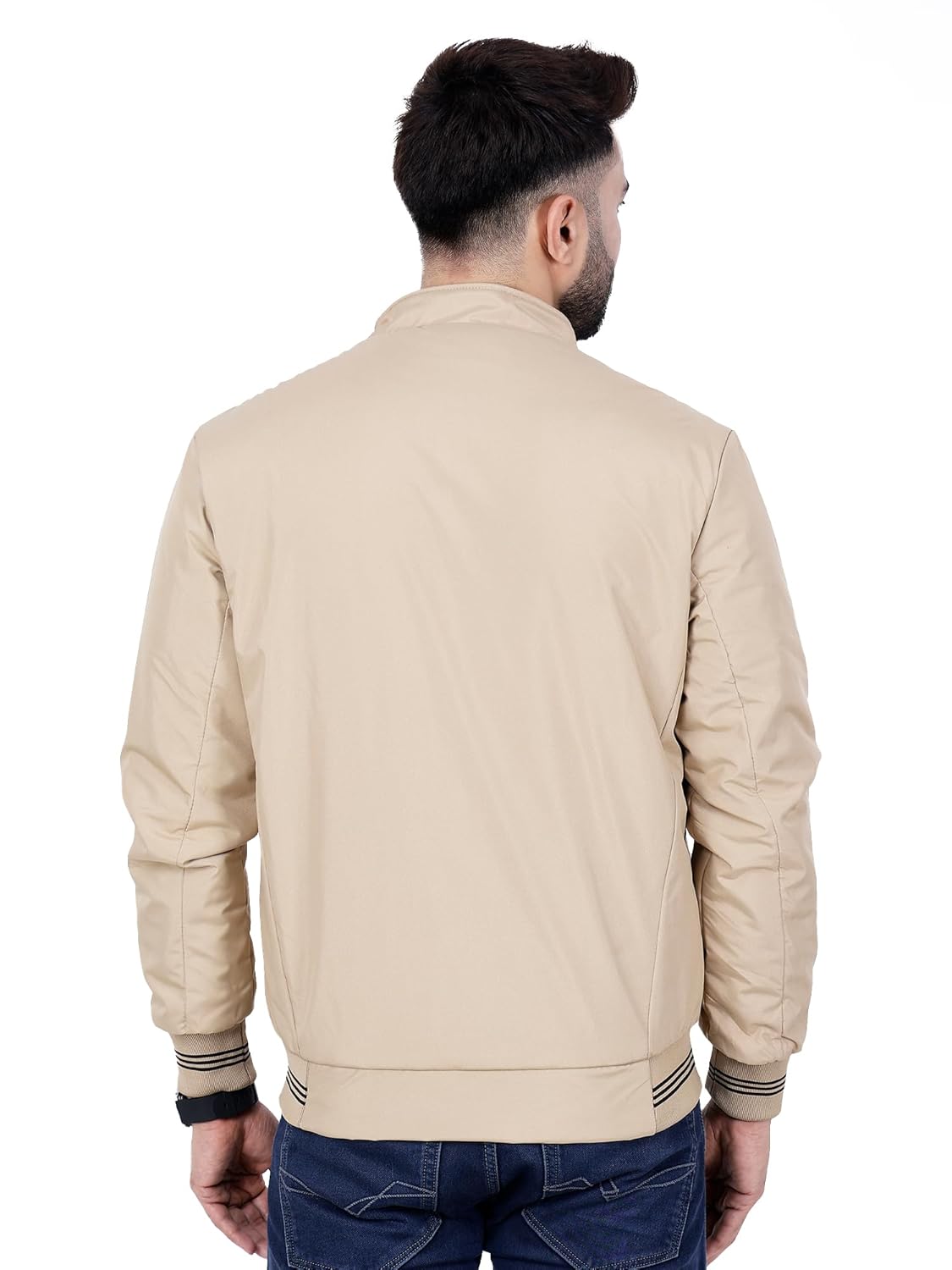 Full Sleeves Bomber Jacket for Men | TPU Men's Standing Collar Lightweight Winter Jacket, Regular Fit - Image 13