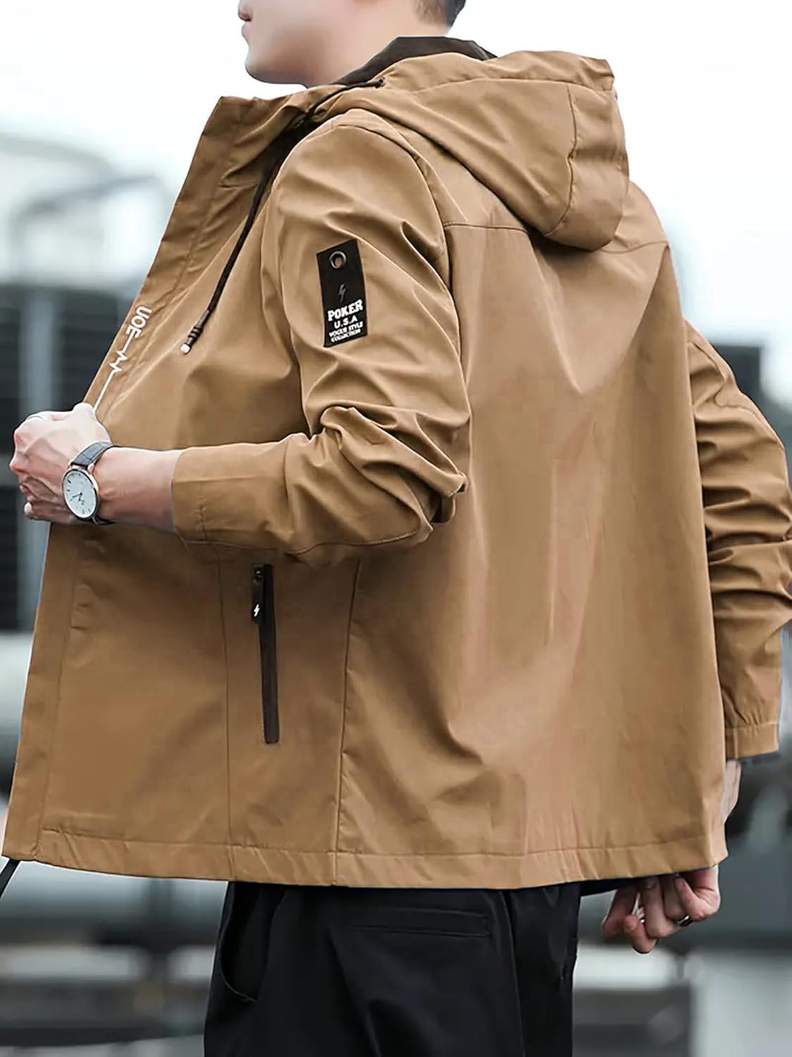 Jackets || Bomber Jacket For Men || Lightweight Outwear Sportswear Bomber Standard Length Jacket - Image 9