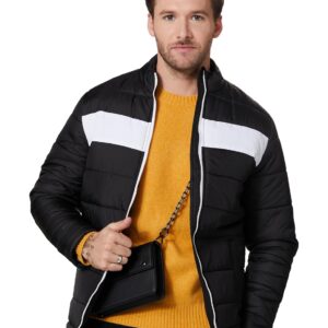 Polyester Men's Standard Length Quilted Jacket (Aw19-Hsj-06_Black_2Xl)
