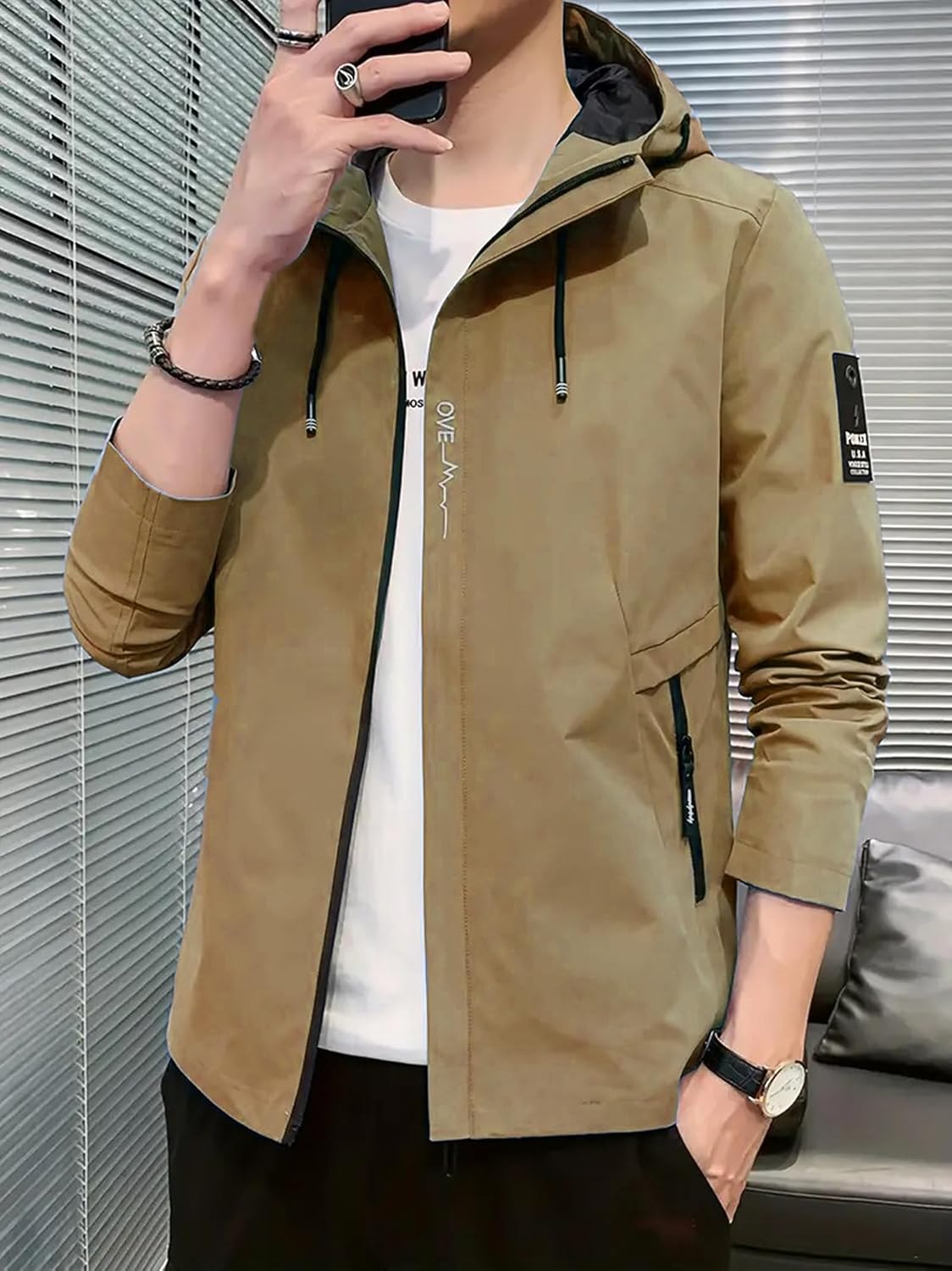 Jackets || Bomber Jacket For Men || Lightweight Outwear Sportswear Bomber Standard Length Jacket - Image 8