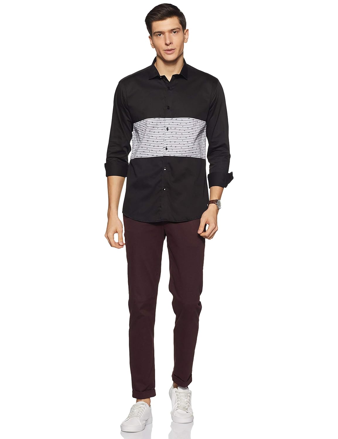 Hang & Wear Men's Striped Slim Fit Casual Shirt - Image 4