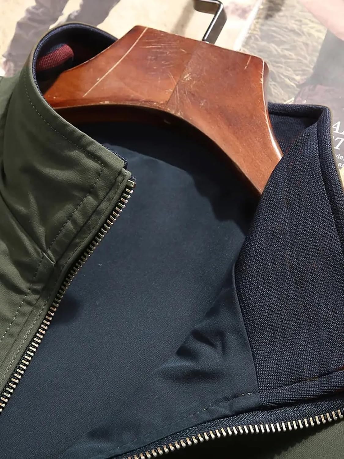 men jackets || bomber jacket for men || Lightweight Outwear Sportswear Polyester Standard Length Bomber Jacket - Image 15