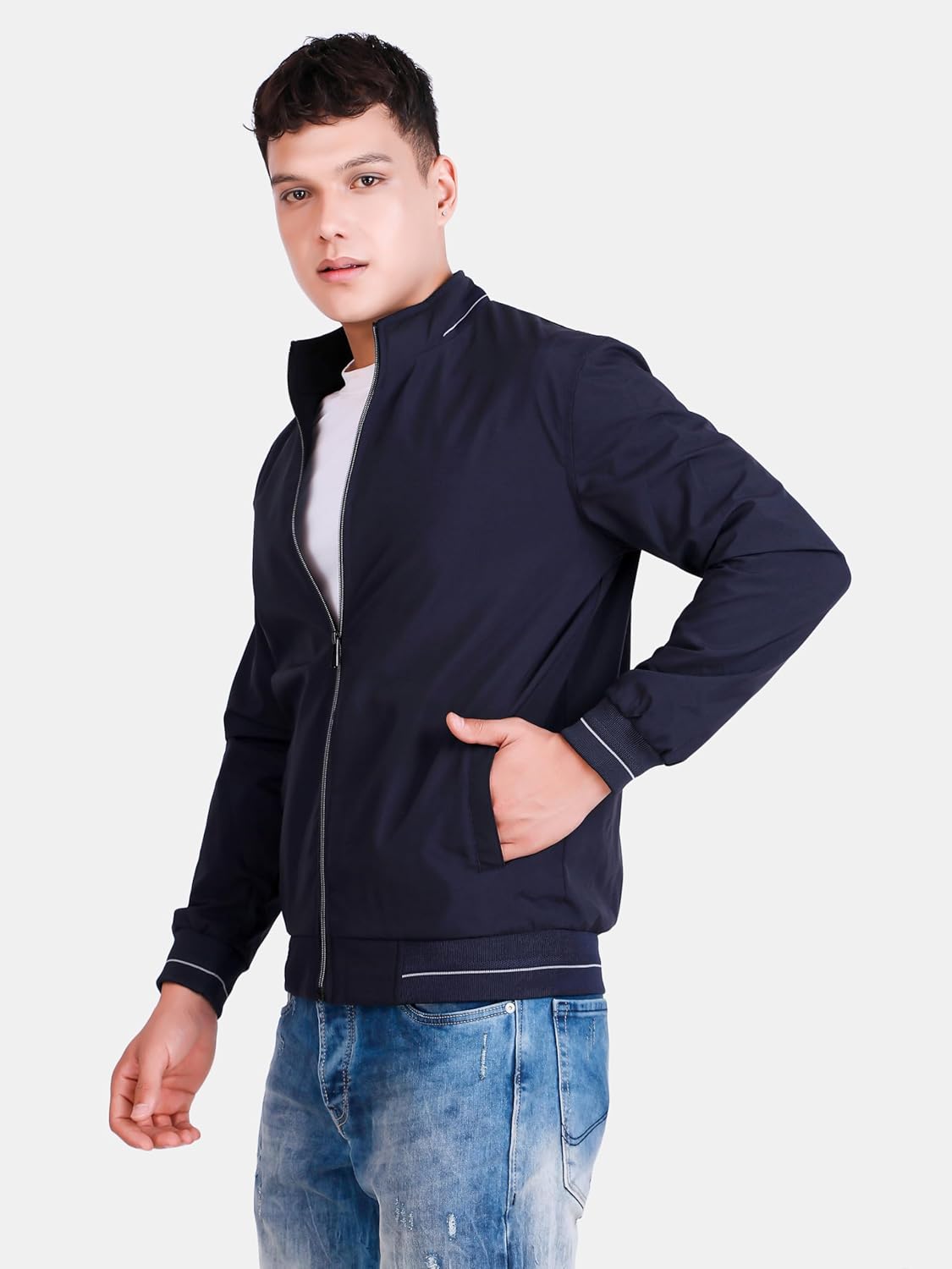Men's Bomber Jacket | Lightweight Casual Zip-Up Jacket | Stylish Slim Fit Outerwear for All Seasons - Image 5