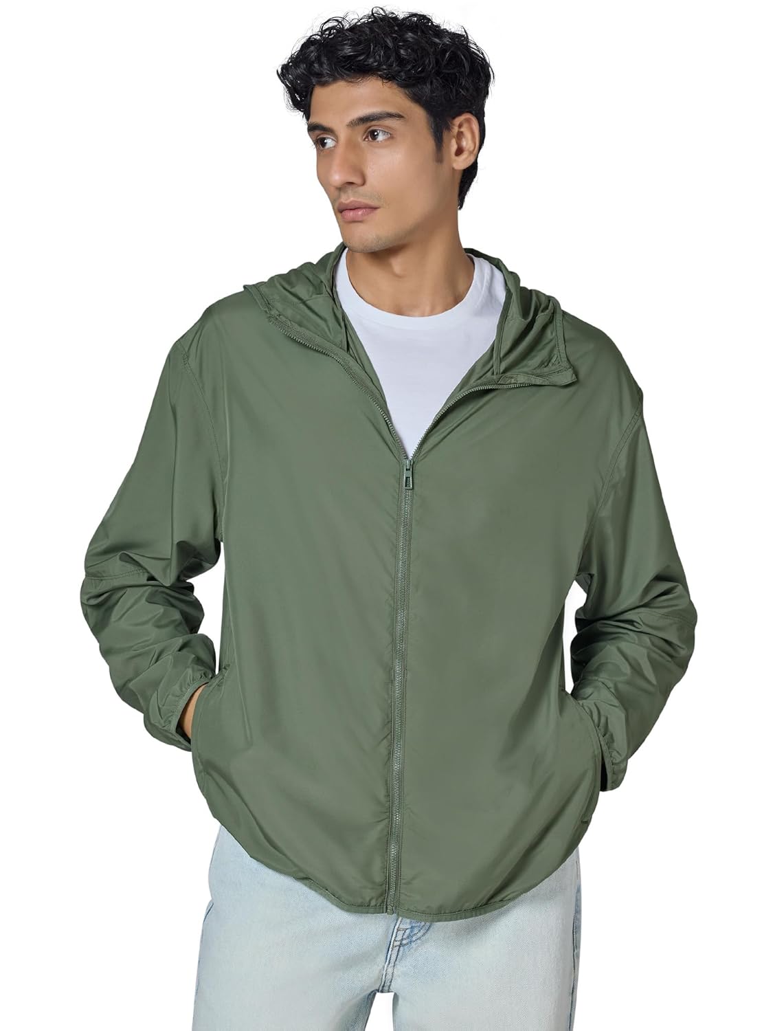 Men Polyester Standard Length UV Protection Sun Screen Parka Jacket | Sun & Pollution Protection Clothing | Lightweight and Quick Dry with UPF 50+ Protection for Outdoors