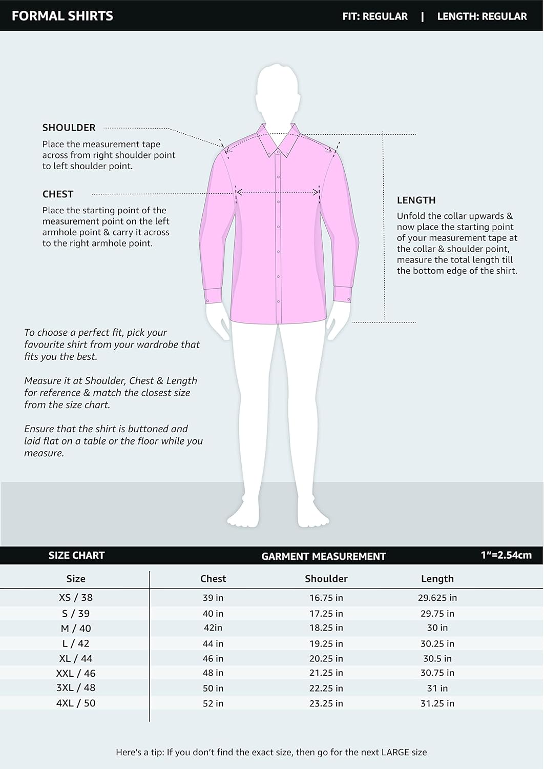 Men's Cotton Rich Formal Shirt | Plain | Half Sleeve - Regular Fit (Available in Plus Size) - Image 4