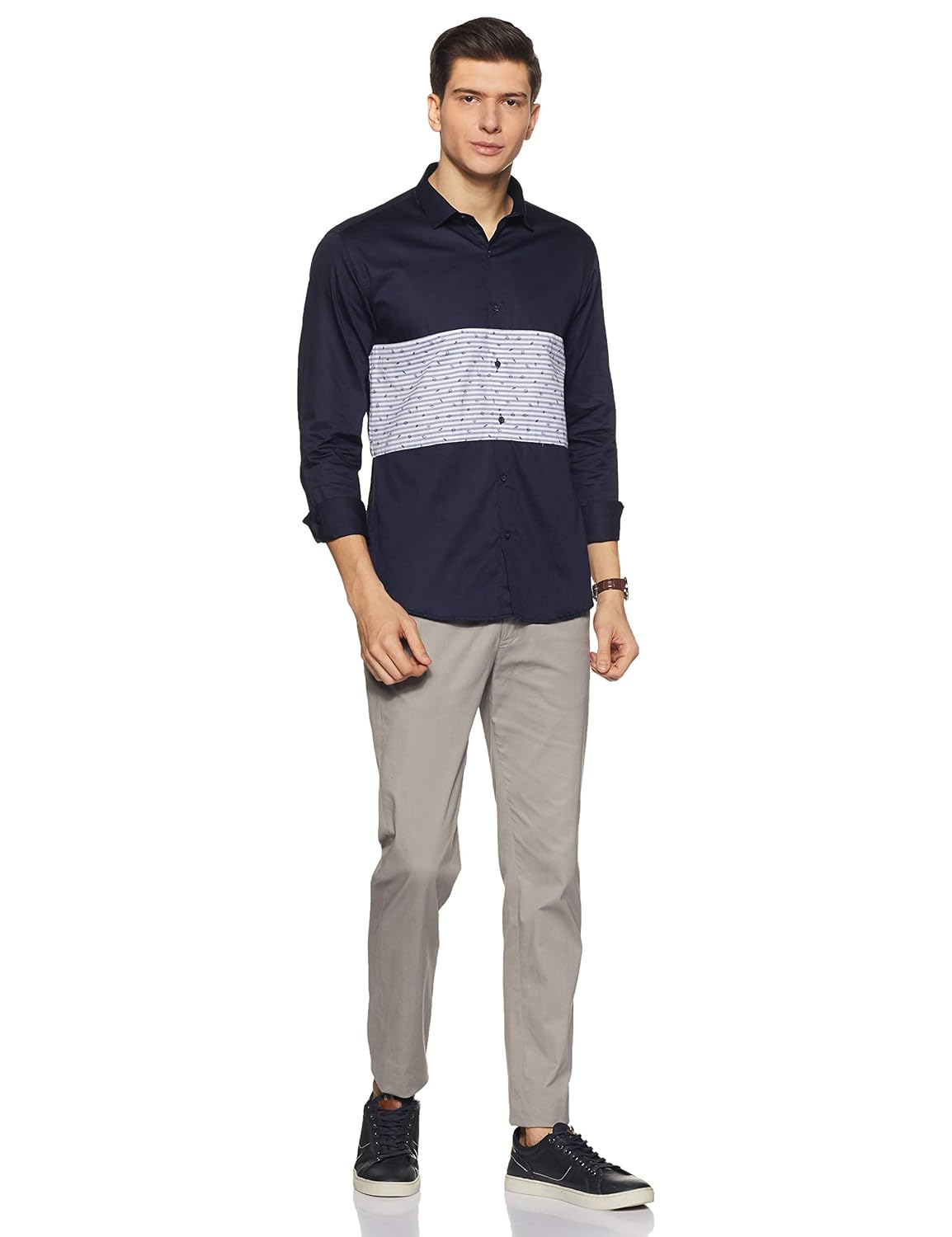 Hang & Wear Men's Striped Slim Fit Casual Shirt - Image 14