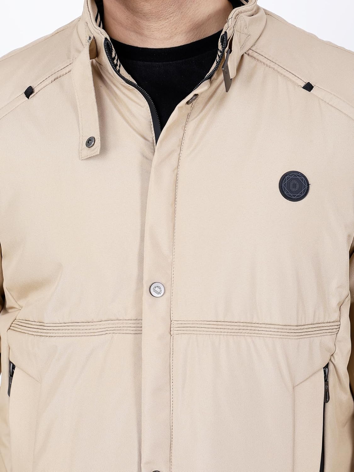 Full Sleeves Bomber Jacket for Men | TPU Men's Standing Collar Lightweight Winter Jacket, Regular Fit - Image 12