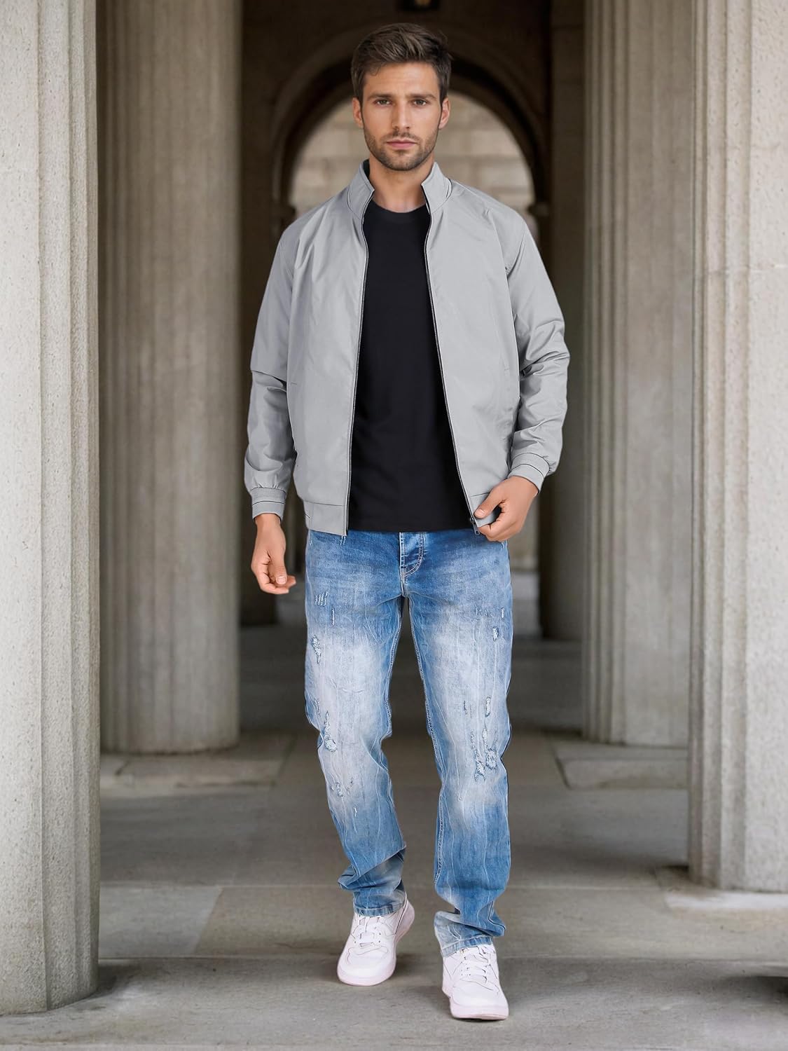 Men's Bomber Jacket | Lightweight Casual Zip-Up Jacket | Stylish Slim Fit Outerwear for All Seasons - Image 16