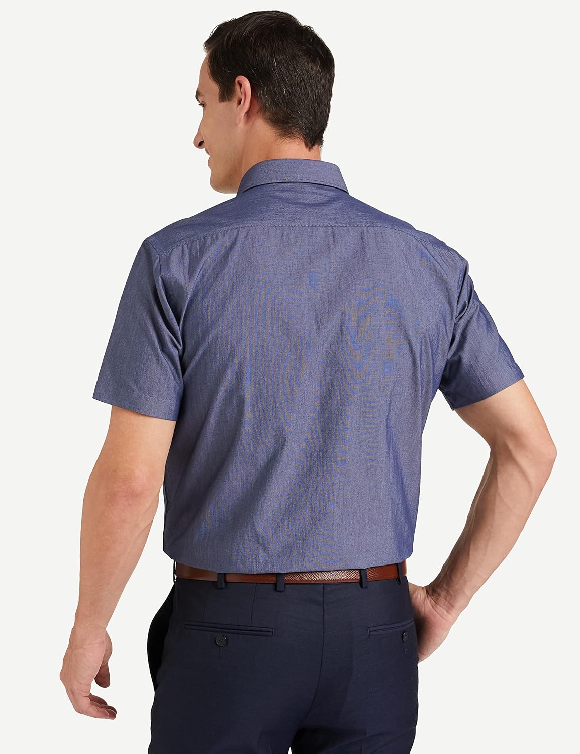Men's Cotton Rich Formal Shirt | Plain | Half Sleeve - Regular Fit (Available in Plus Size) - Image 9