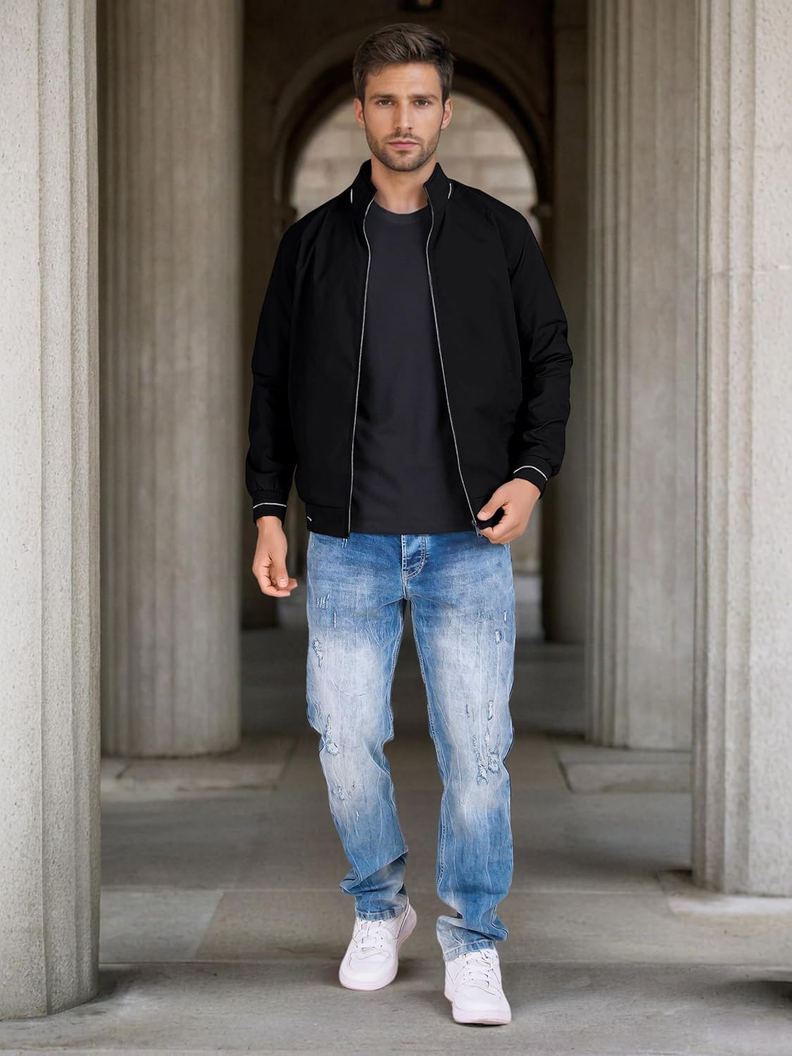 Men's Bomber Jacket | Lightweight Casual Zip-Up Jacket | Stylish Slim Fit Outerwear for All Seasons - Image 9