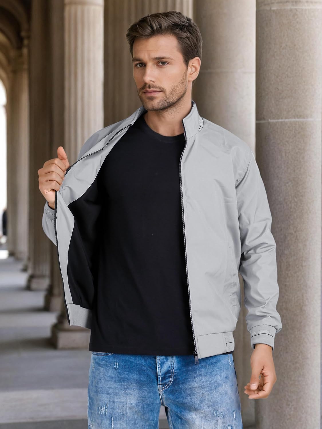 Men's Bomber Jacket | Lightweight Casual Zip-Up Jacket | Stylish Slim Fit Outerwear for All Seasons - Image 17