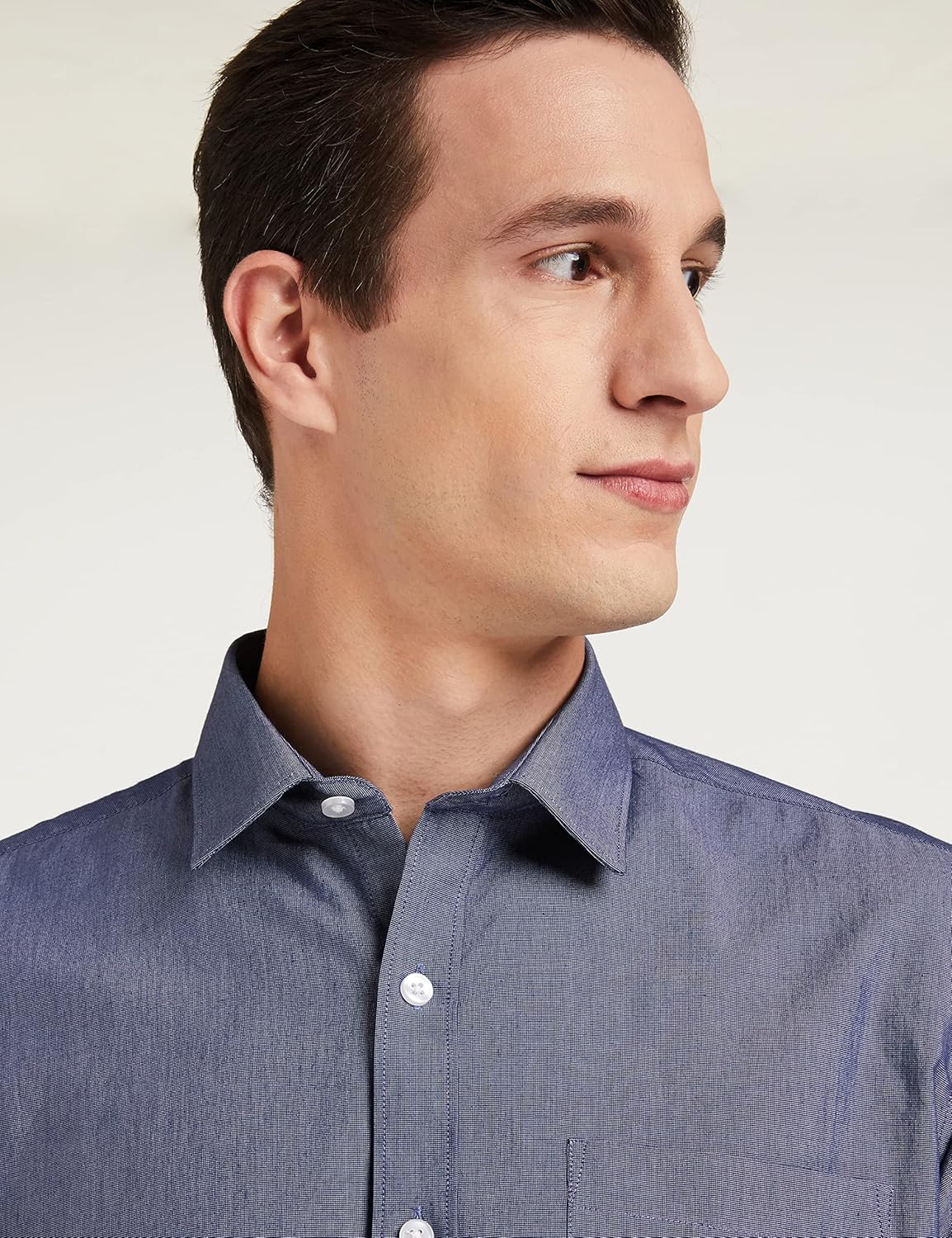 Men's Cotton Rich Formal Shirt | Plain | Half Sleeve - Regular Fit (Available in Plus Size) - Image 11