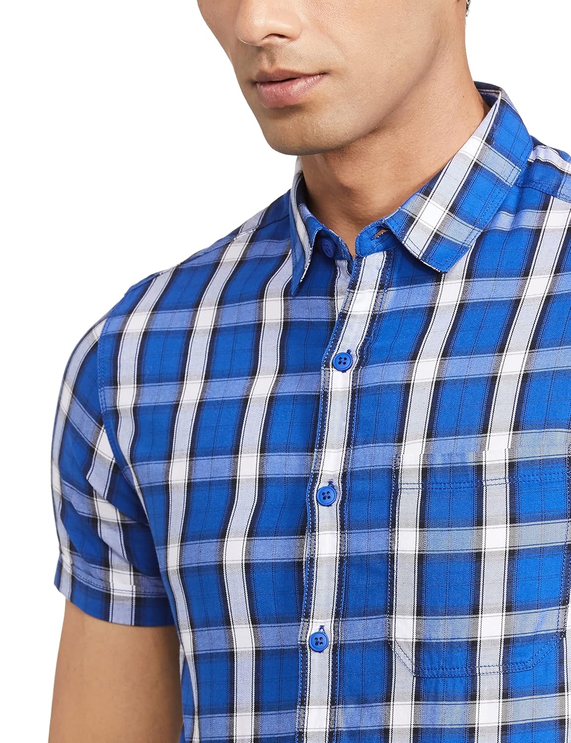 Checks Cotton Slim Fit Mens Casual Shirt - Image 3