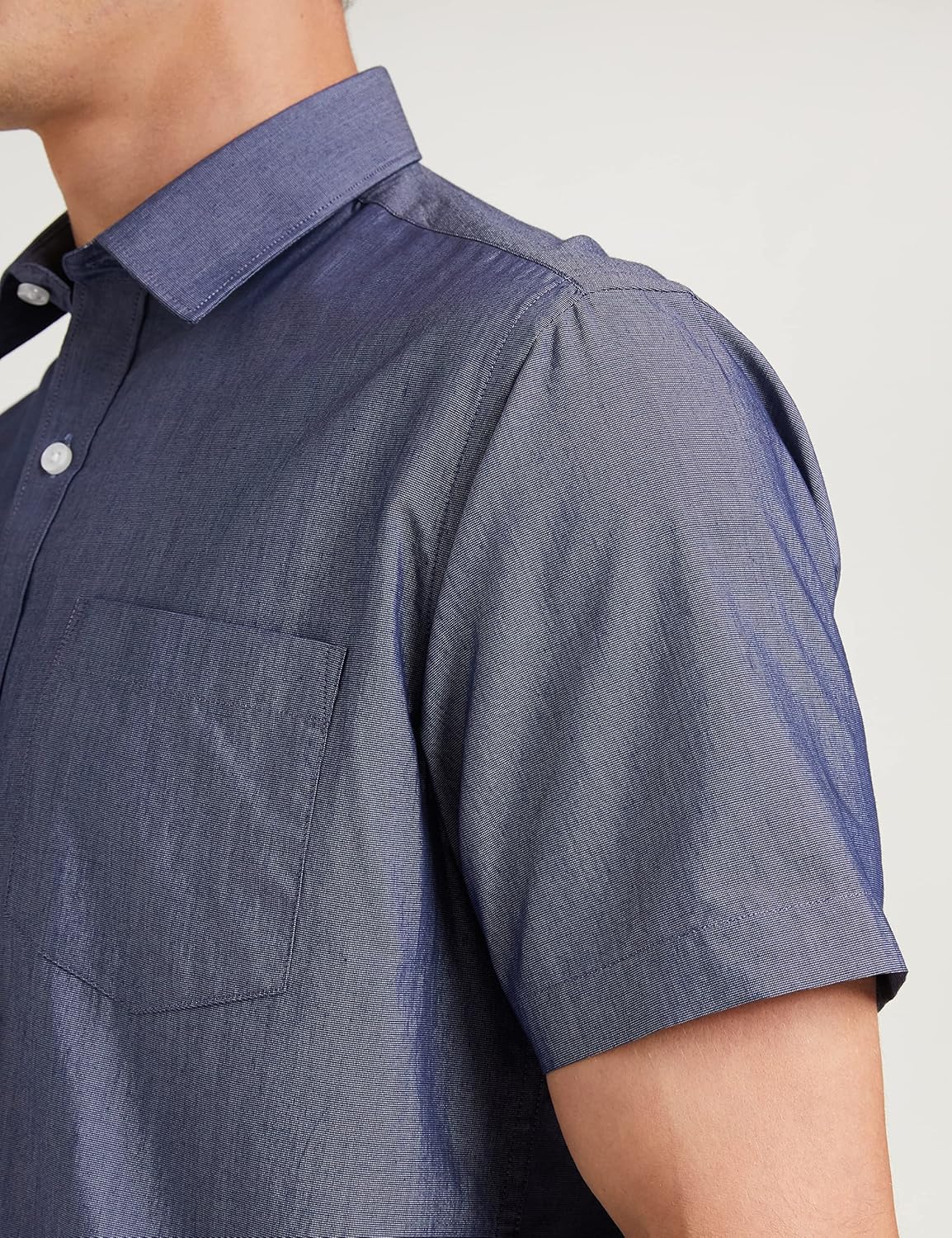 Men's Cotton Rich Formal Shirt | Plain | Half Sleeve - Regular Fit (Available in Plus Size) - Image 12