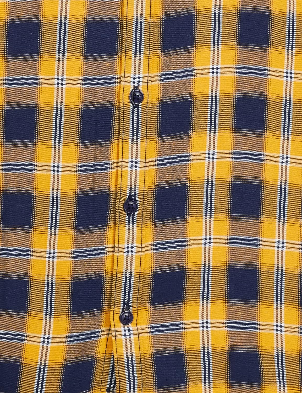 Men Polycotton Slim Fit Checked Full Sleeve Shirt - Image 5